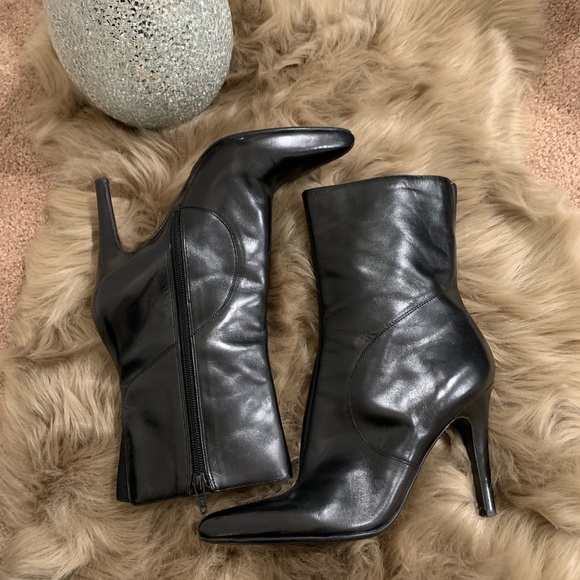 Nine West Leather Heeled Ankle Boots - Picture 2 of 13